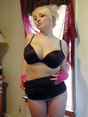 Chubby blonde gf shows her huge natural
